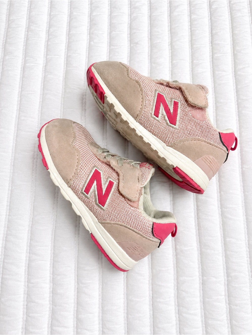 New Balance Toddler Pink Sneakers Velcro Hook